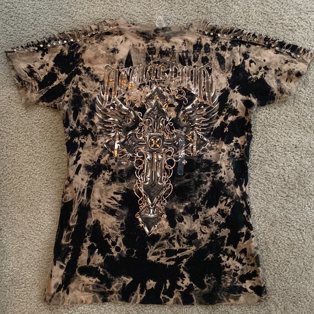 Affliction women’s Venetian Fleet short sleeve V-Neck Tee